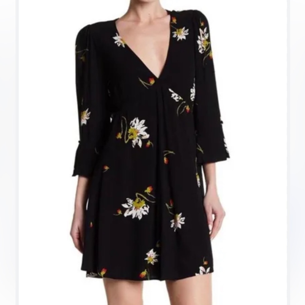 Free People time on my side floral wrap dress